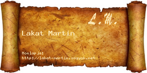 Lakat Martin névjegykártya